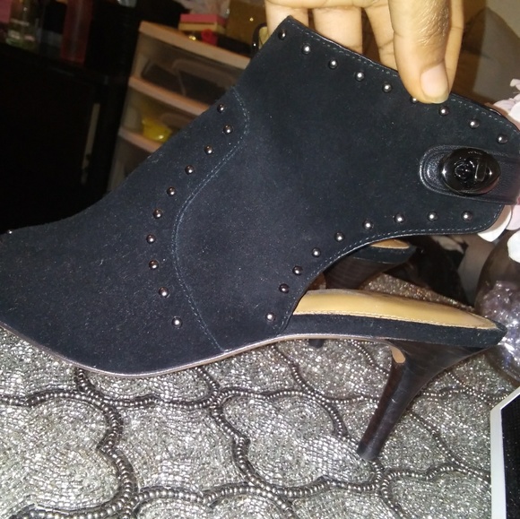 SALE Coach women's Mabella suede open toe sandals - Picture 6 of 6